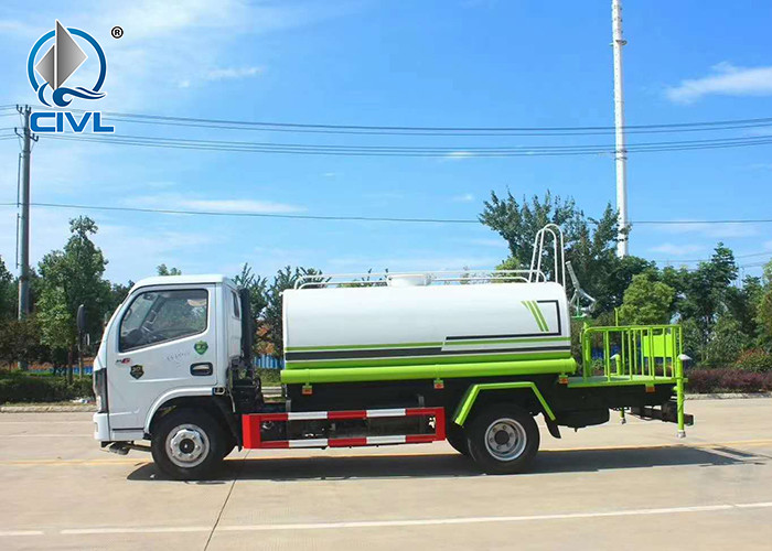 Square Sprinkler Truck 5 Tons Water Tanker Truck / Watering - Cart Vehicle 6 Wheels Water Sprinkler Car Color Option