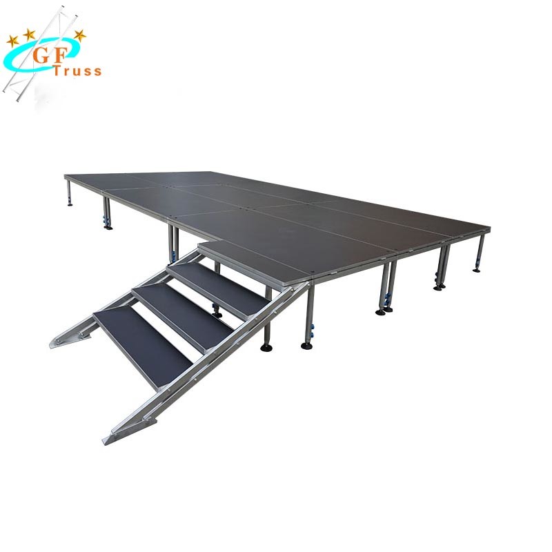 ROHS Square Adjustable 4 Legs Aluminum Stage Platform