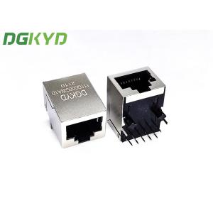 Single Port RJ45 Shielded Connector , 6U rj45 socket connector 10 pin