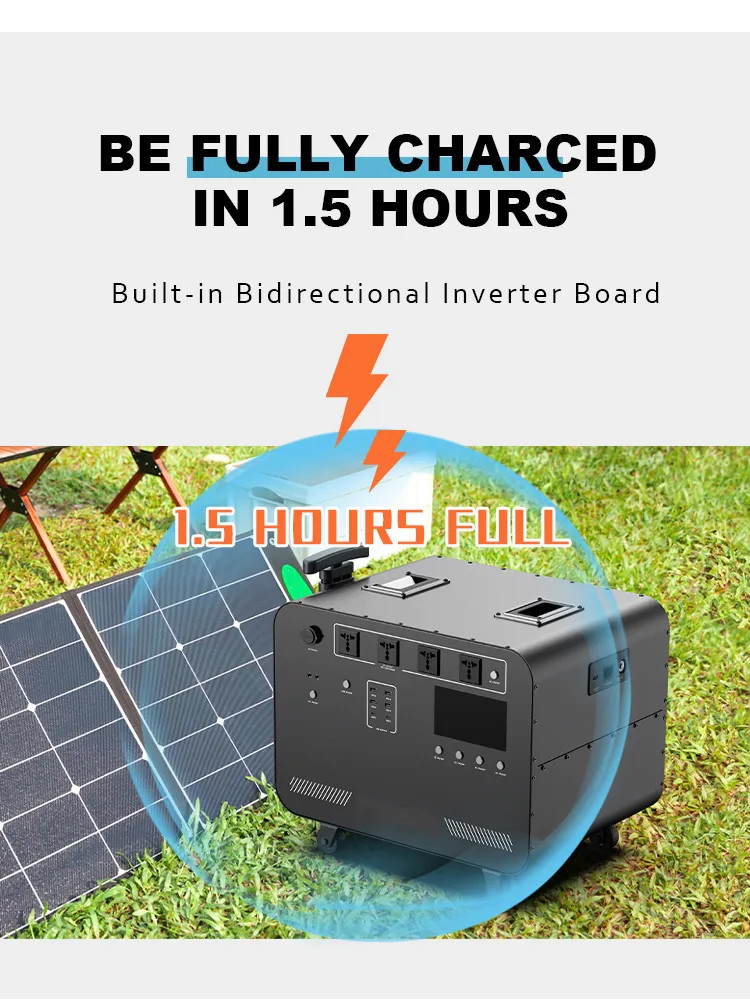 5000W Outdoor Rechargeable Power Station With Grade A+ LiFePO4 Lithium Ion Batteries