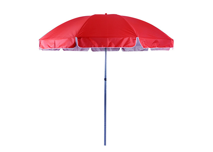Steel Pole Outdoor Sun Umbrella Parasol Beach Umbrella With Fiberglass Ribs