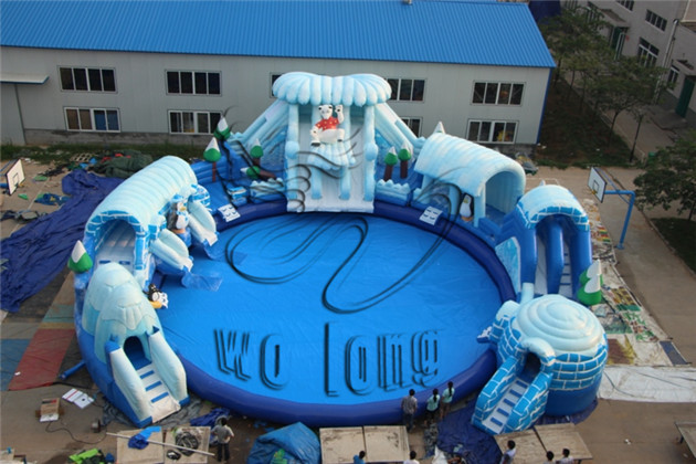 2017 Inflatable water park for kids and adults