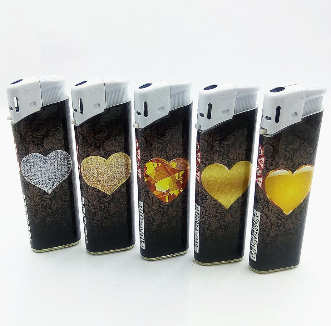 Promotional Dy-026 Cartoon Figure Label Camping Electronic Gas Lighter