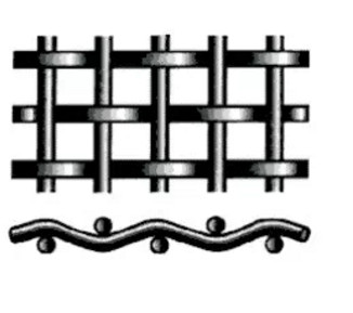 Industrial Crimped Woven Metal Mesh , Tensile Stainless Steel Mesh Screen