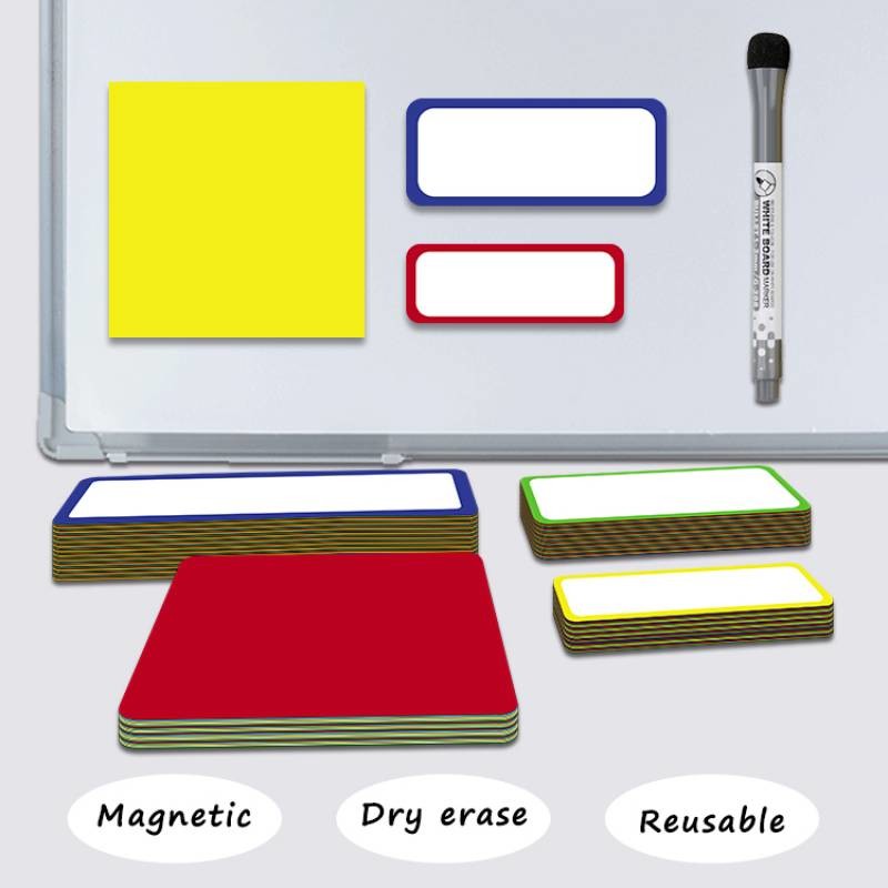 Colorful Magnetic Whiteboard Sticker Self Adhesive Dry Erase Notes Index Cards Reusable