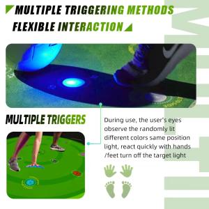 Soccer Reaction Training Mat for Kids Multiple Trigger Lamp Training Mat for