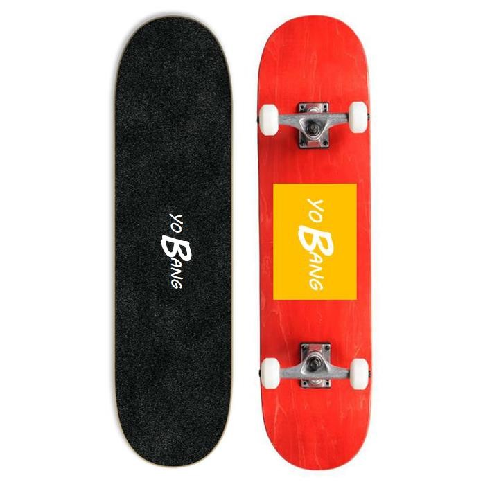 Chinese factory 8 Layers North Maple Full Complete Skateboards 5inch Polished Truck With Print