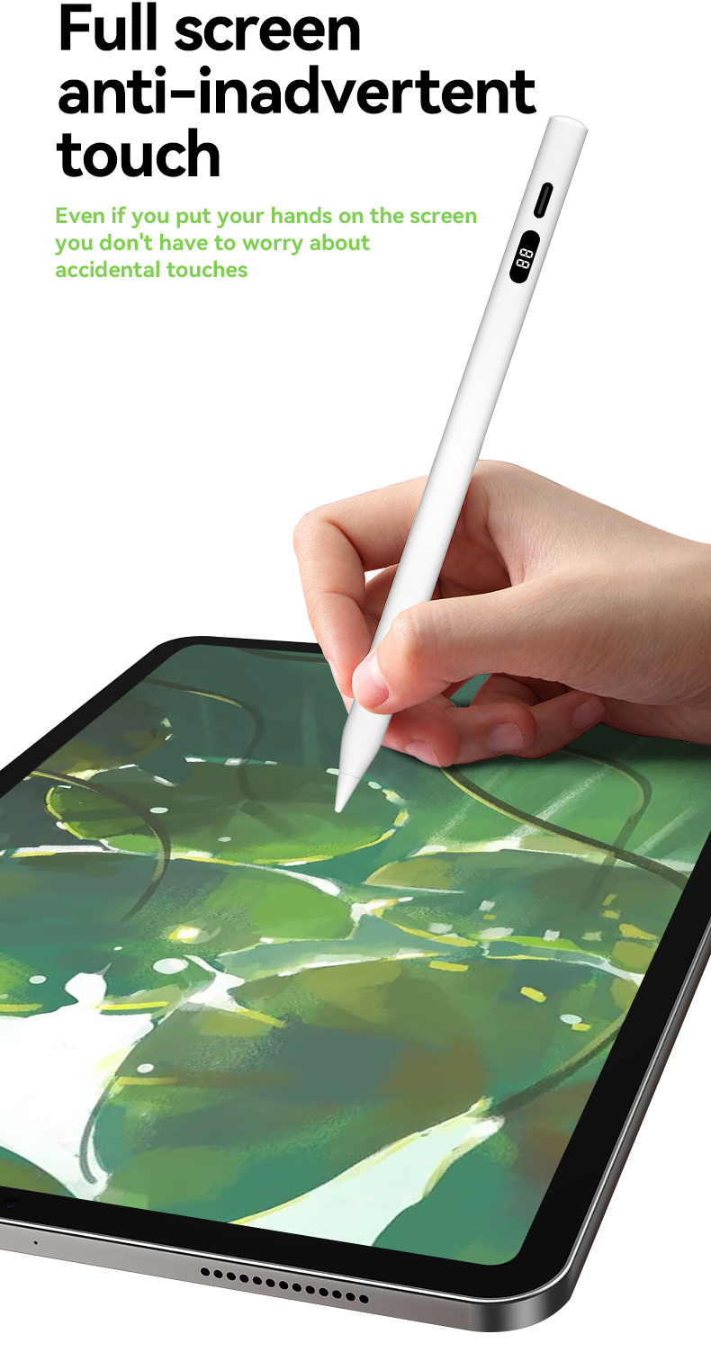 White Touchscreen Stylus for Ipad 1-2 Hours Charging Time Length 14cm