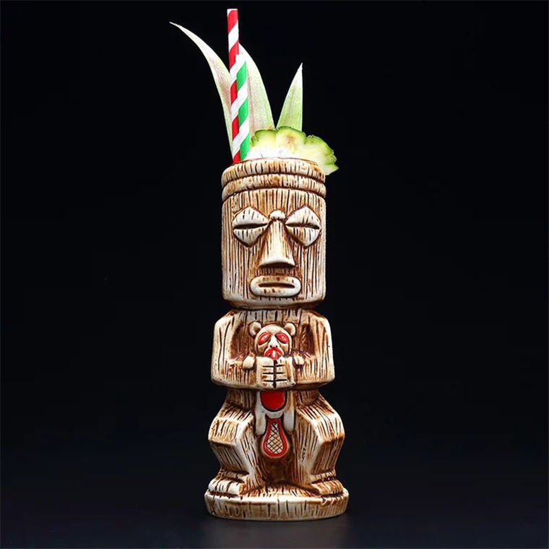 Creative Ceramic Tiki Mugs Hawaiian Cocktail Mug Porcelain Beer Wine Mug Drinkware
