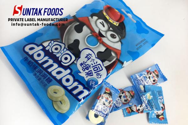 Quality Sugar Free Original Milk Flavor Sour Mint Candy With Flow Pack Wrapped for sale
