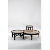 Buy cheap Solid Wood Round Marble Top White Coffee Table Set from wholesalers