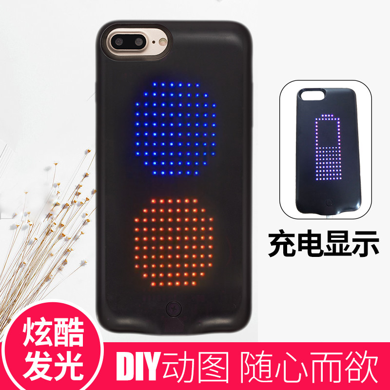 Text Drawing Editing Plastic iPhone Case With LED Notification Display