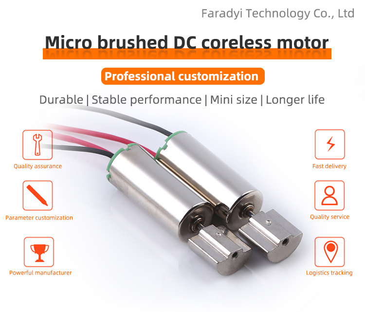 Faradyi 0408 Coreless Permanent Magnet Dc Speed Controller Vibration Motor For drones and RC Devices