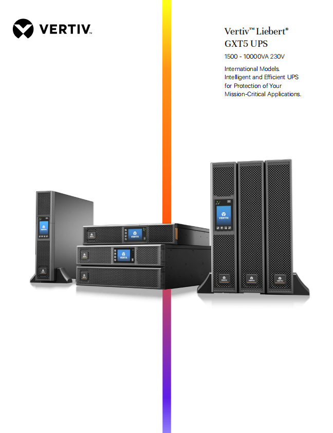 Rated frequency 40-70Hz Vertiv Liebert GXT5-10KIRT5UXL 10KVA On-line UPS for Data Center
