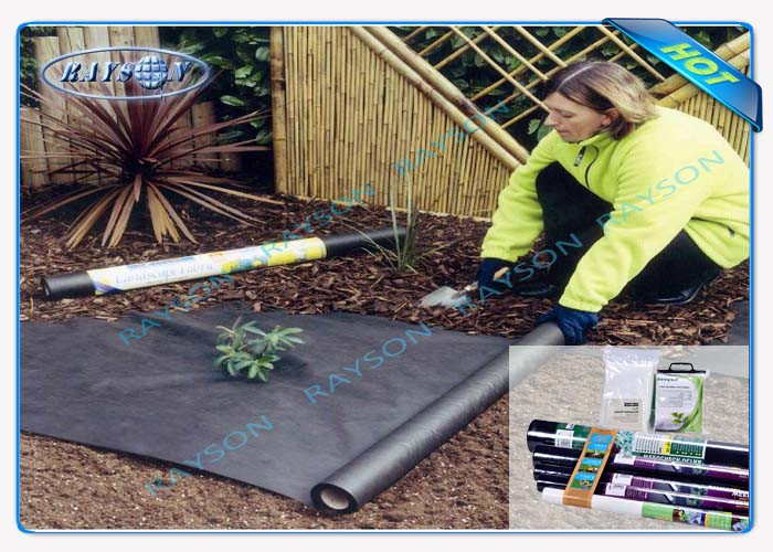 Small Rolls Anti-UV Biodegradable Landscape Fabric , Landscape Ground Cover