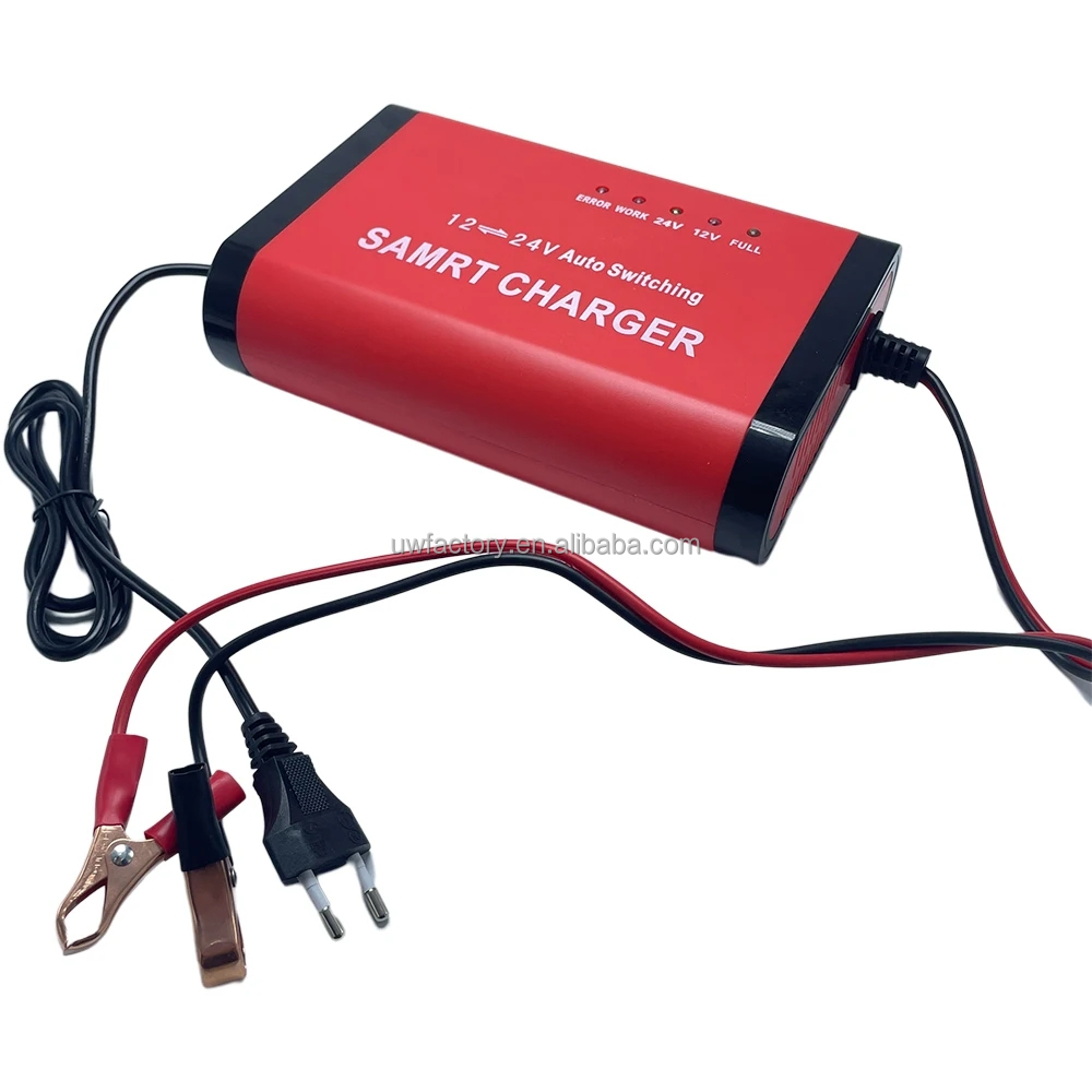 Prevalent Battery Intelligent Automatic Lead-Acid Repair Battery Charger with 90% Charging Efficiency and 12V/24V Output