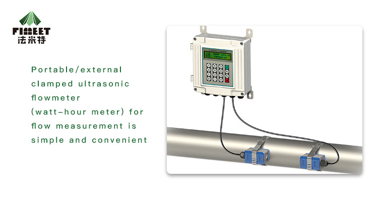 Ultrasonic Portable Ultrasonic Flow Meter FMT-MF120 ISO9001 Customized