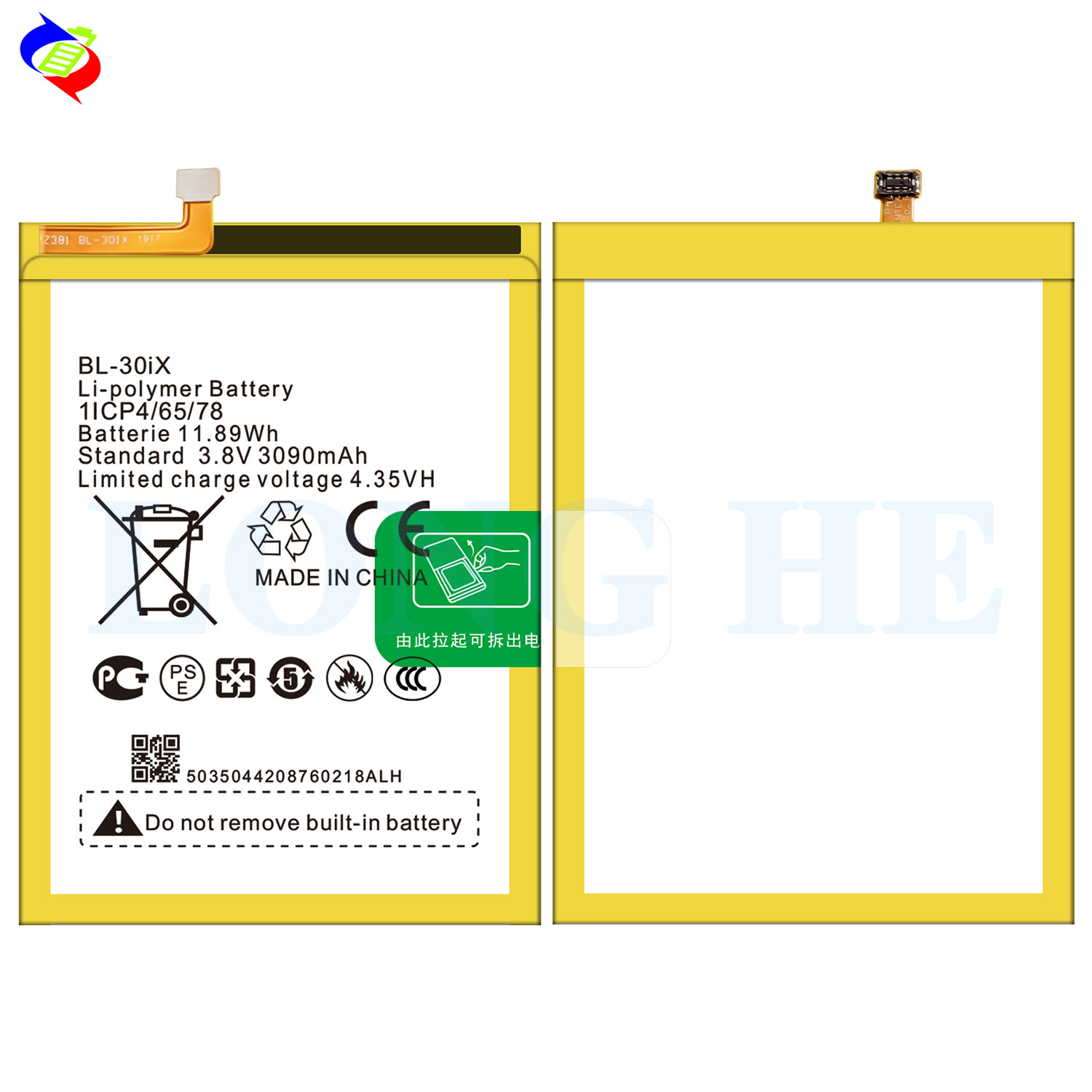BL-30iX Replacement Mobile Phone Batteries for Infinix X552 Zero 3 3.8V 3090mAh