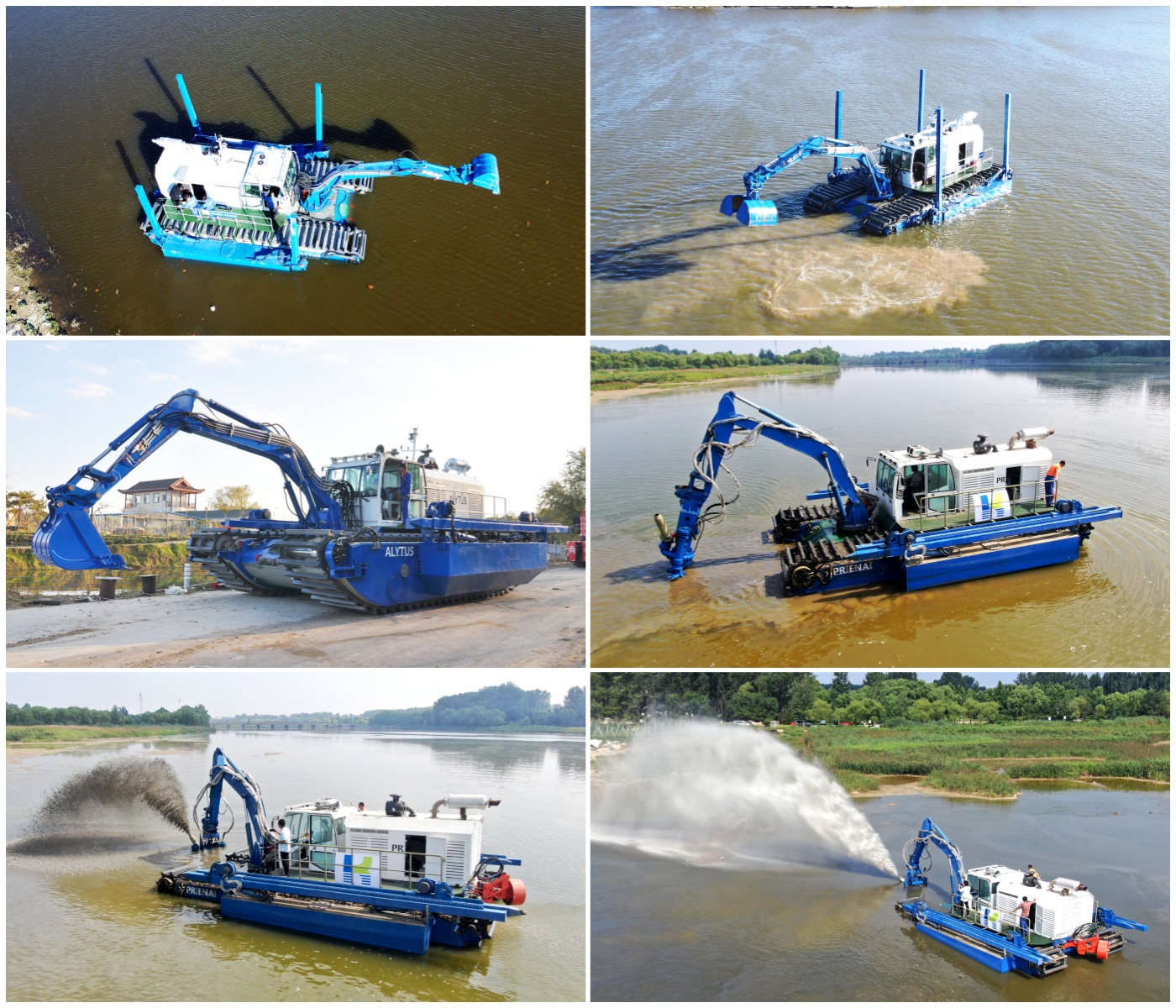 JLAME200 Amphibious Dredger Crawler Type Equipped Easy To Operate Julong Dredger