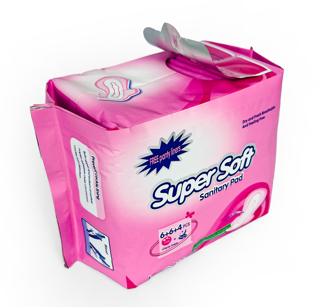 Female Disposable Highly Absorbent Cotton Carefree Sanitary Pads for Women Girl