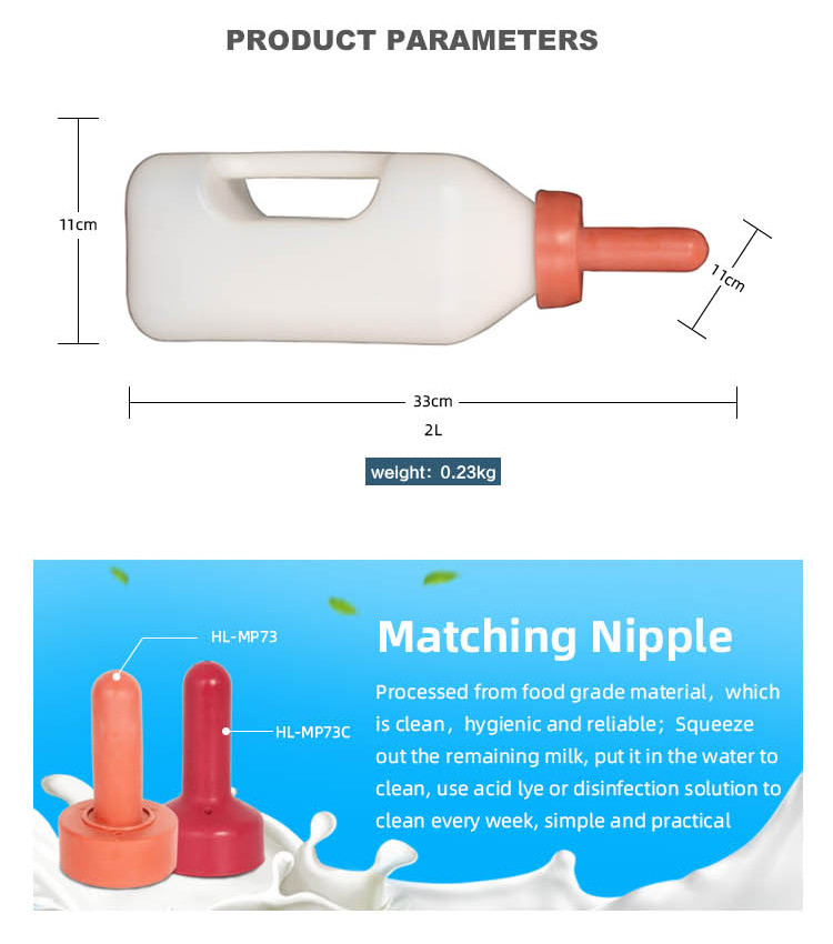 Conveniently Sized Bottle for Calf Nourishment Suitable Age Newborn To 6 Months