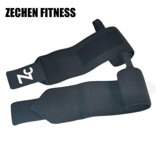 Black Cotton Heavy Duty Wrist Wraps 45*8cm Weightlifting Wraps And Straps Safety