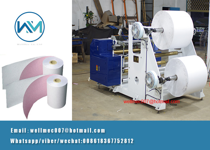 2Ply/two roll Carbonless Paper/Thermal Paper Roll Slitting Rewinder Machine Manufacturer in China