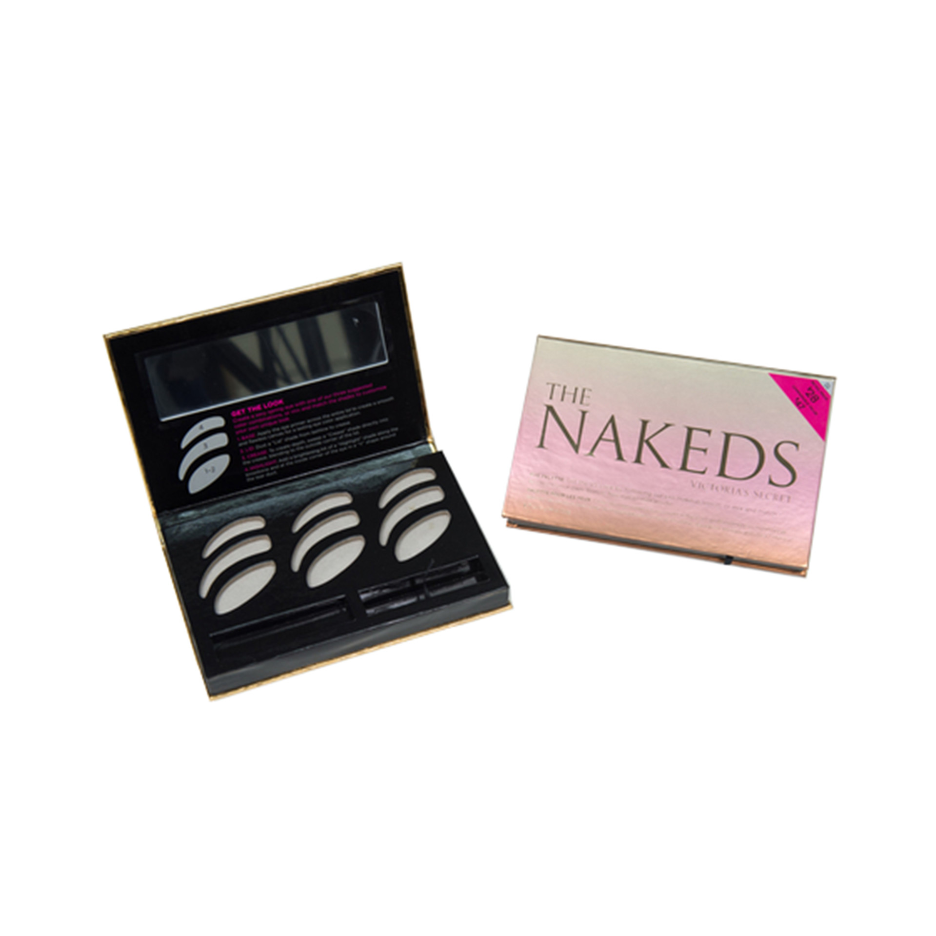 FSC Eyeshadow Packaging Boxes Cosmetic Packing Box With Mirror