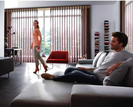 High quality vertical coffee brown Shangri-la blindS dreamlike manual/motorized