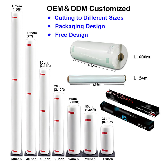 Installation Friendly Colorful TPU Film High Glossy Best Car Wraps Self Healing Color PPF