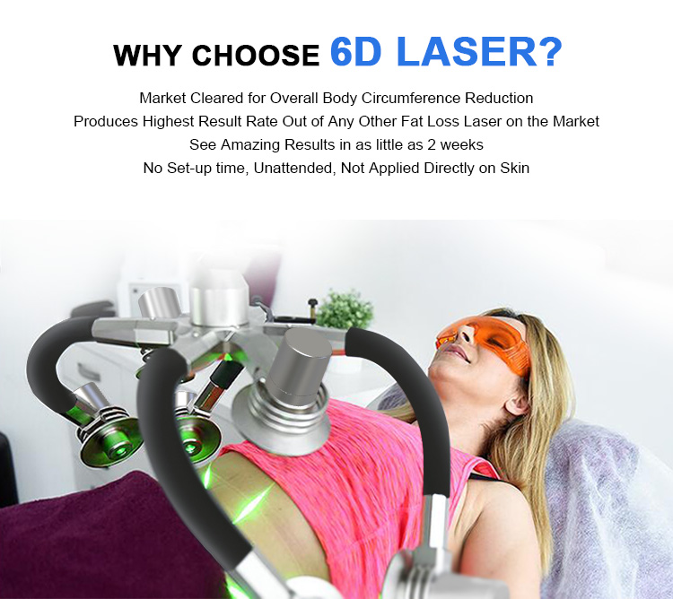 Cold Laser Source 6D Lipo Laser Non Invasive Cellulite 532nm 635nm