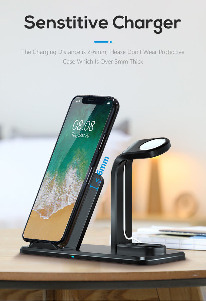 UCABLE 5W Multi Function 3 In 1 QI Wireless Charger
