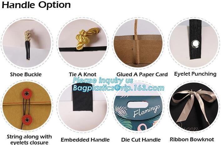 Customized Red Printed Kraft Paper Shopping Bag with Ribbon Handles and Bowknot,Kraft Paper Shopping Bag with Kinds off