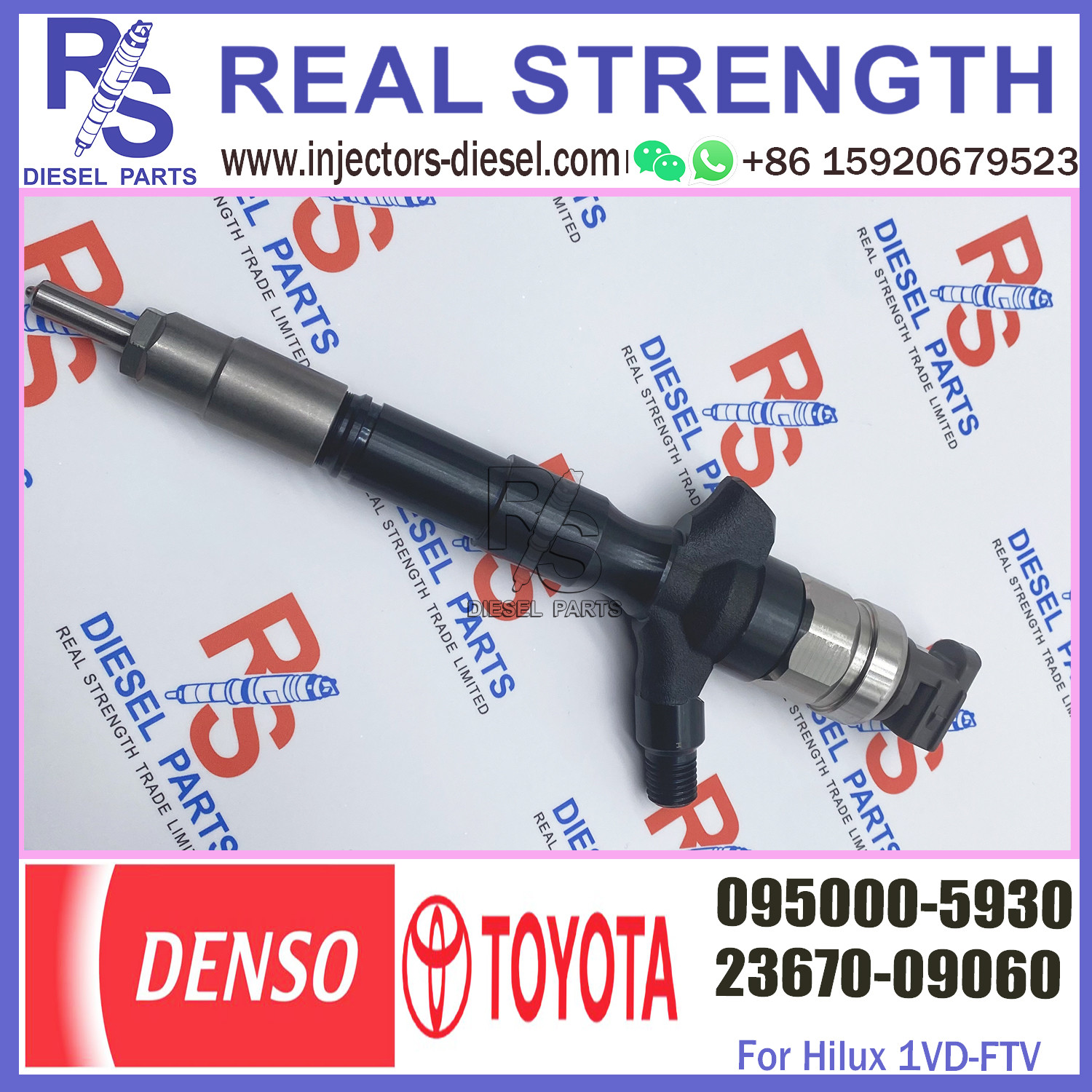 Common rail fuel injector 23670-09360 095000-874# 095000-593# 095000-738# 095000-7380 095000-5930 for 2.5 2KD more