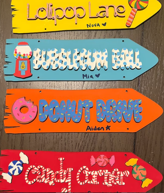 Blank Craft Kit Laser Cut Wooden MDF Direction Sign Theme Room Sign Caravan Sign