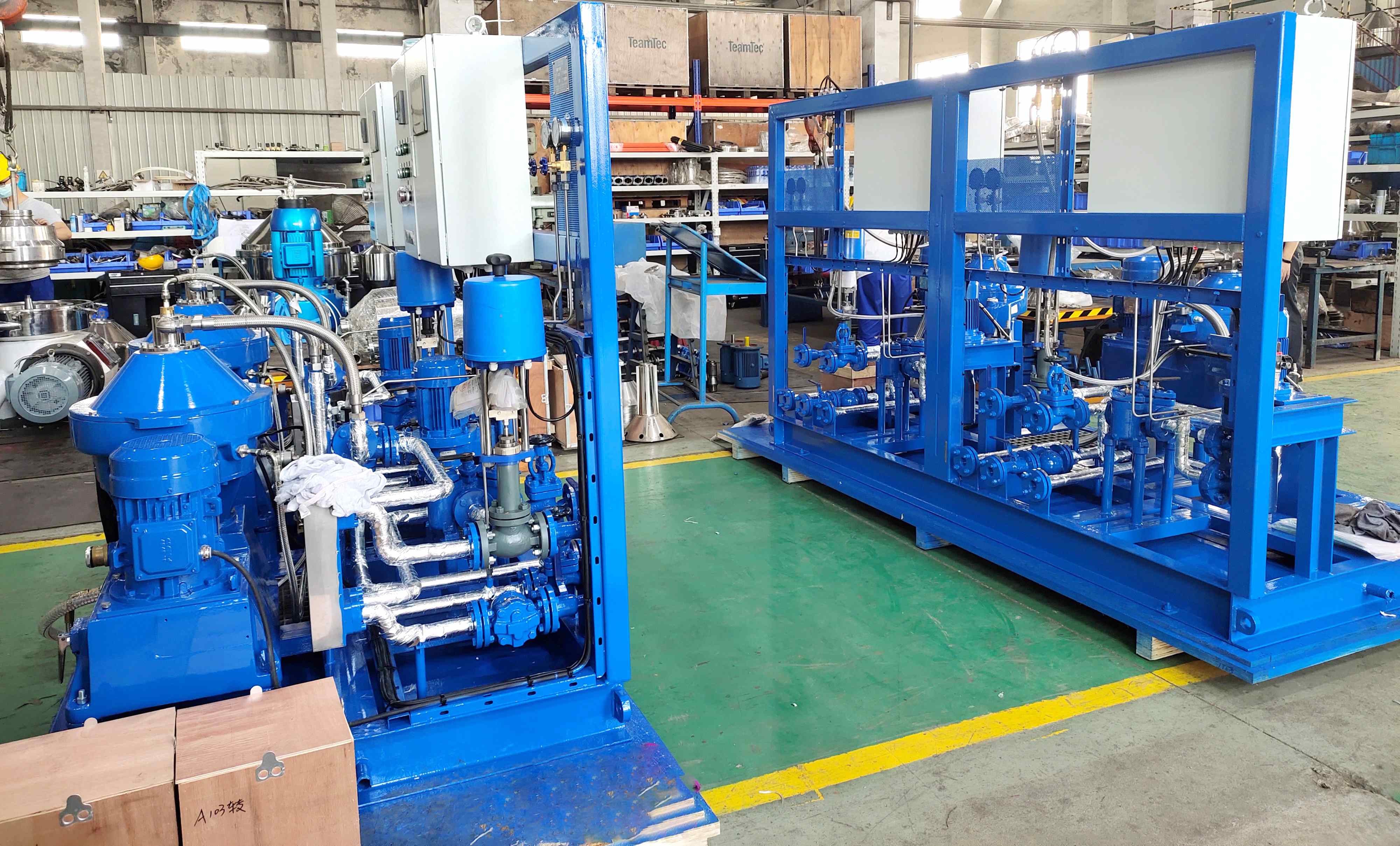 Marine Power Plant Diesel Engine Fuel Oil Handling System Disc Separator 5000 LPH