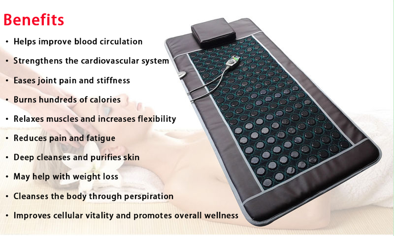 Adjustable Amethyst Jade Tourmaline Mat Emf Free Infrared Heating Pad