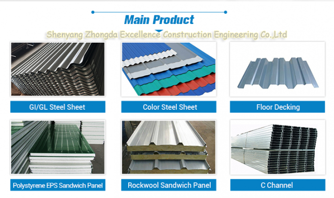 0.12mm - 0.8mm Color Coated Corrugated Metal Roofing Sheet Building Material