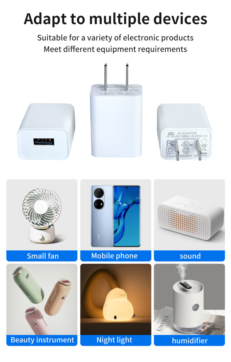 10W 5V 2A USB Universal Charger OEM / ODM Portable Customized