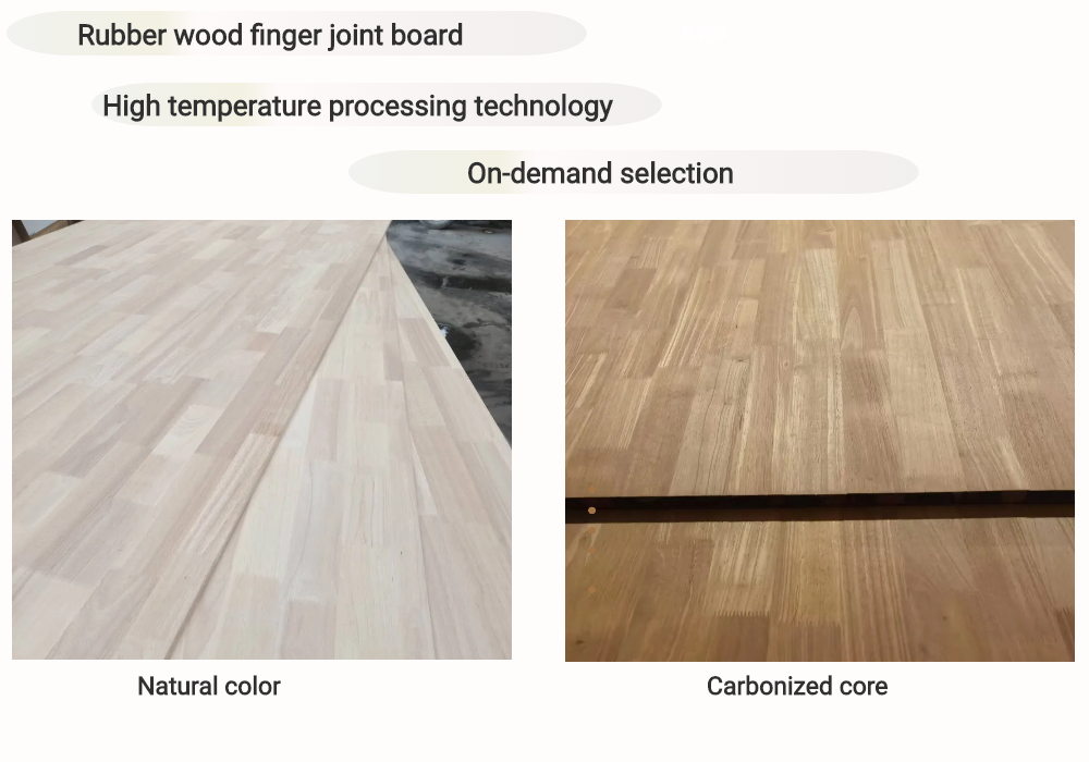Customized 1220x2440mm Carbonized Solid Wood Panel Rubber Finger Joint Hardwood Board