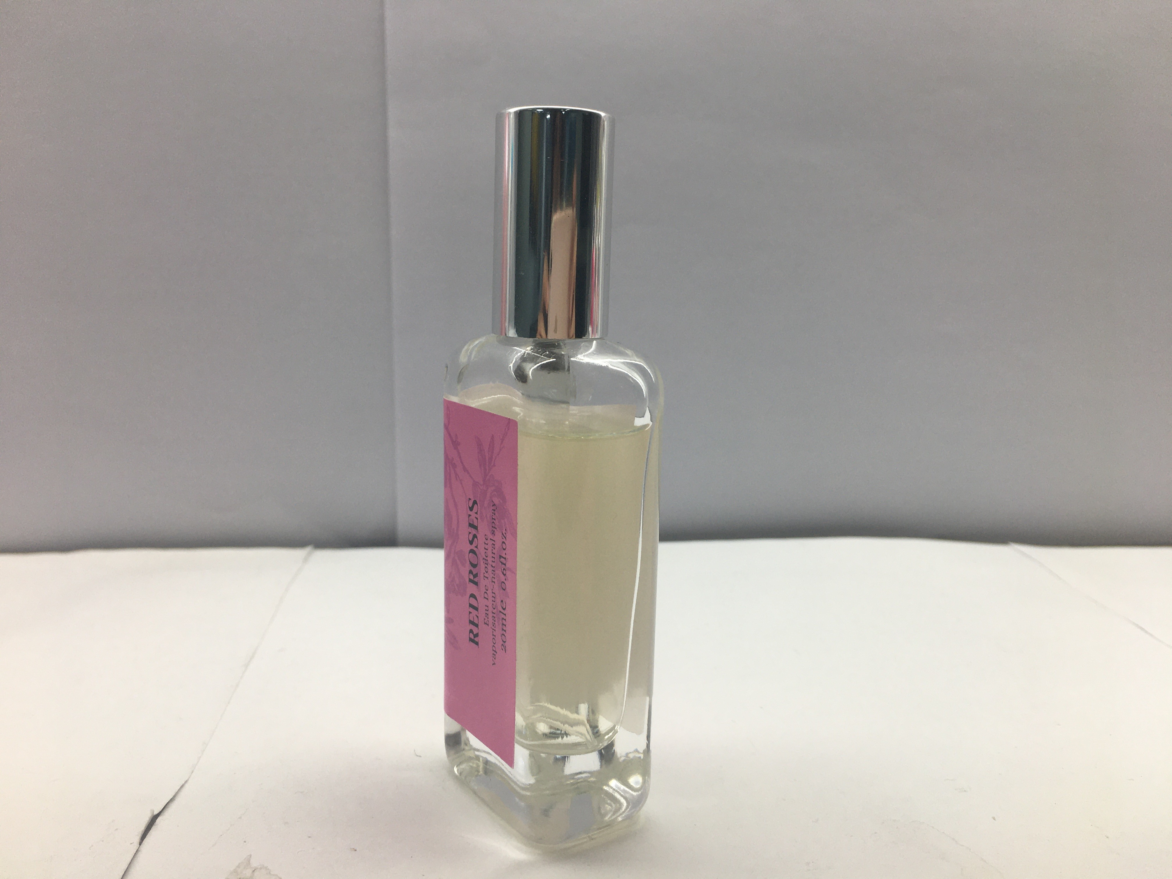 Flat Square Shape 30ml Luxury Perfume Bottles With Slim Silver Cap