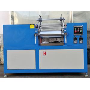Blue Color Rubber Testing Machine / Lab Two Roll Mill 160 * 350 mm Roller Size
