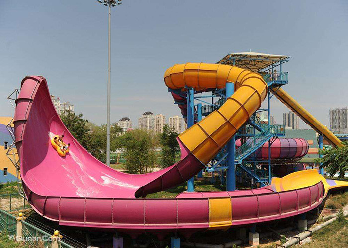 Commercial Custom Water Slides For Huge Aqua Park 2 Riders Per Raft