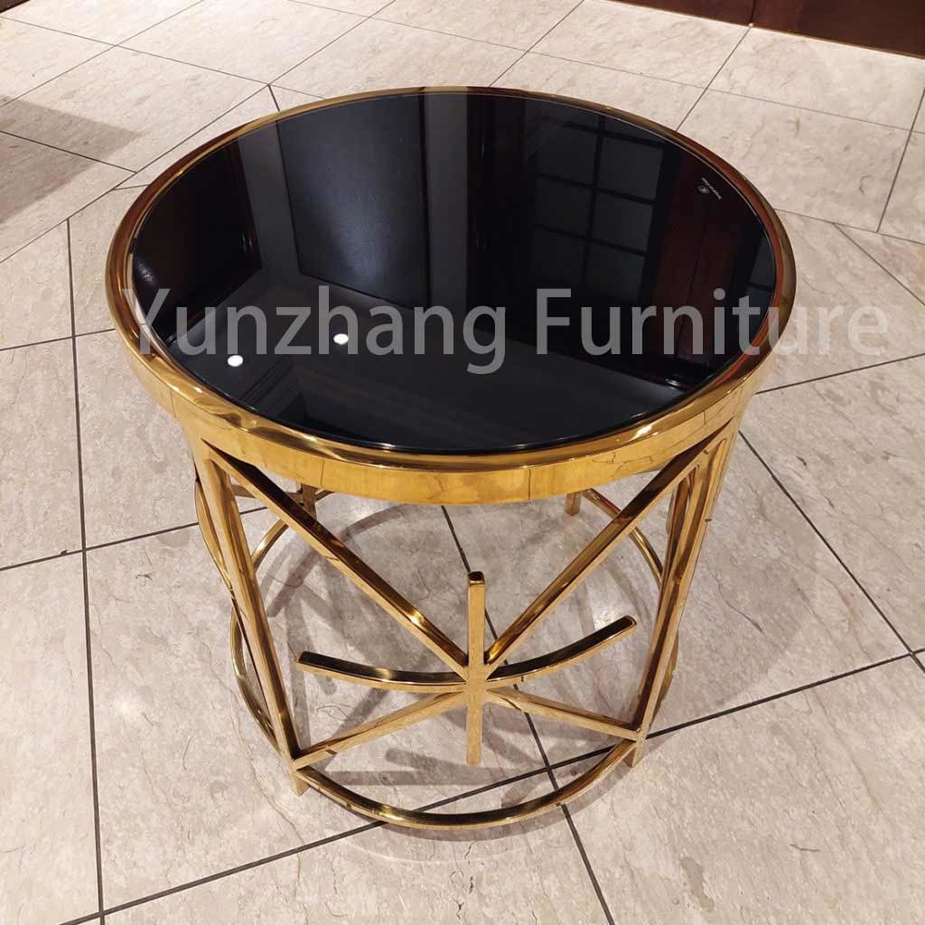 Mult Structure Home Furniture Side Table 201 Stainless Steel Marble / Glass Top