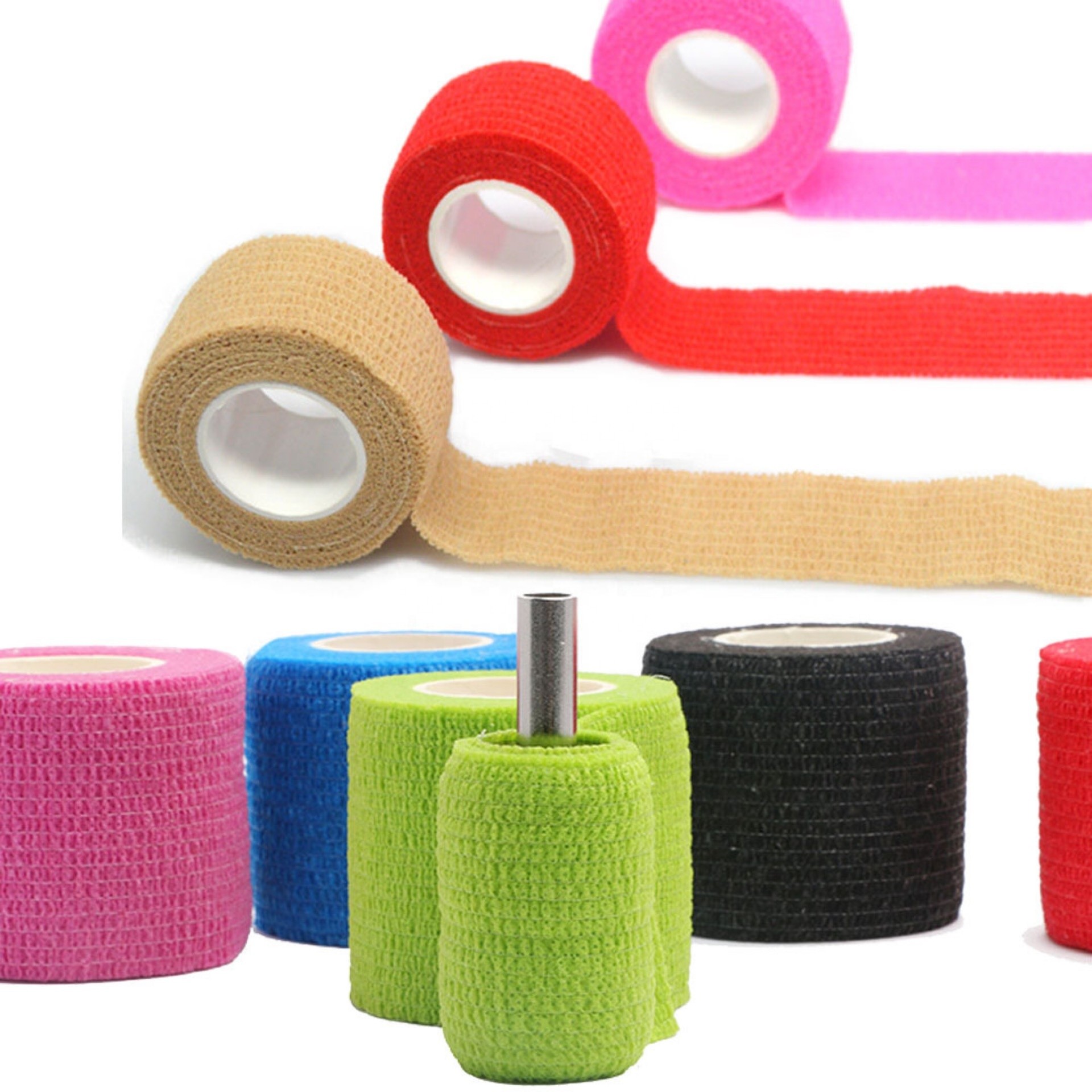 Non Woven Self Adhesive Tape Tattoo Elastic Cohesive Bandage Cover Wrap Grips Tape