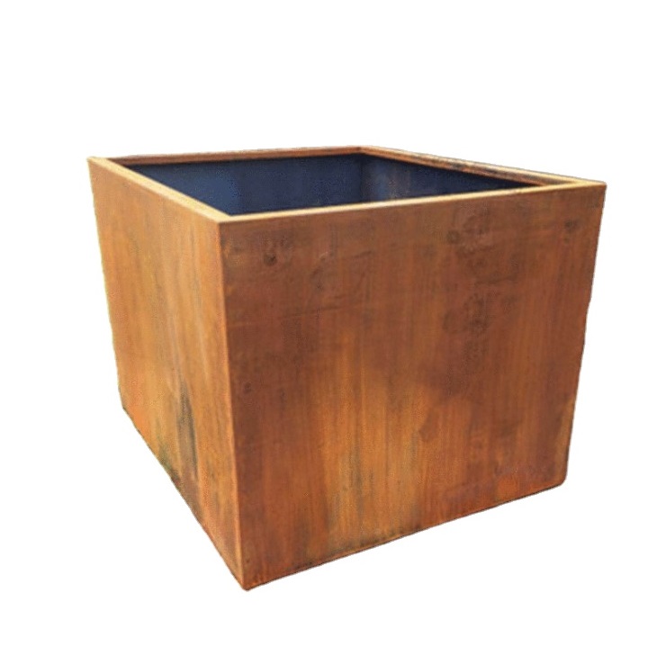 Garden Decoration Corten Steel Planters Box Large Outdoor