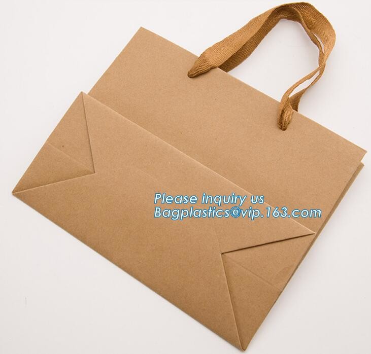 eco friendly paper printed shopping coffee packaging retail bags with handle logo,paper gift shopping bag with red custo