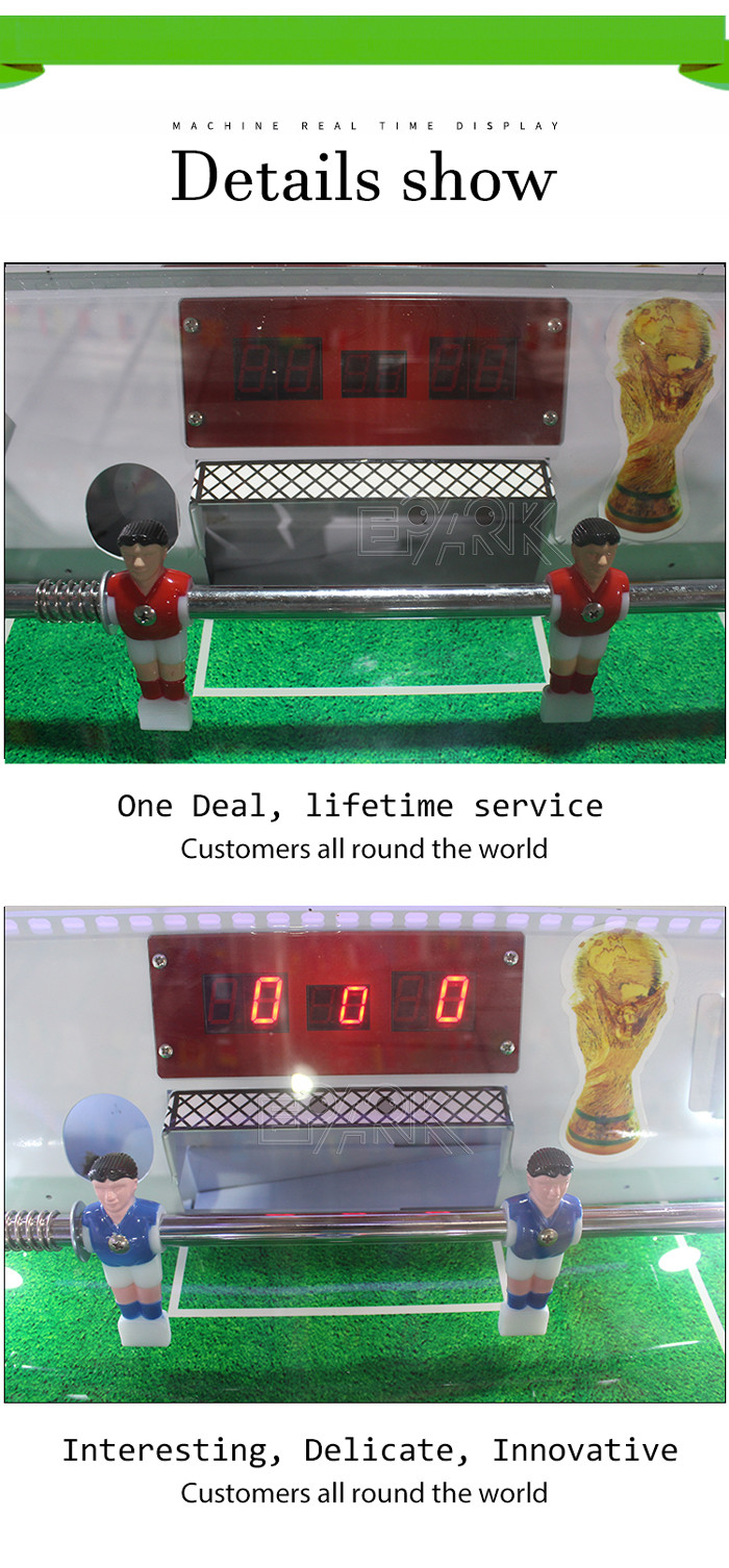 Coin Operated Soccer Ball Simulation Indoor Soccer Arcade Machine Electric Football Table