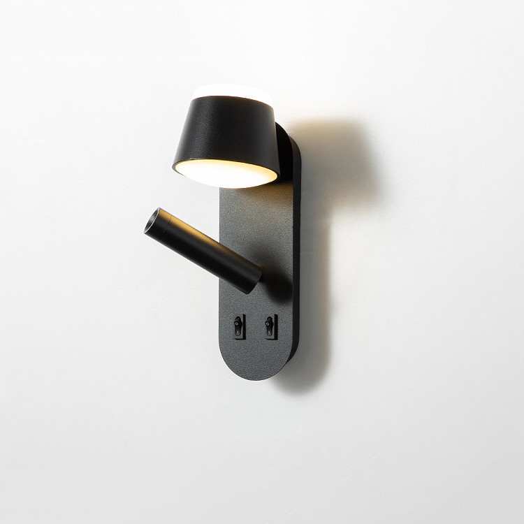 Bedside wall lamp acrylic atmosphere light bedroom flexible wall lamp home villa headboard reading light hotel