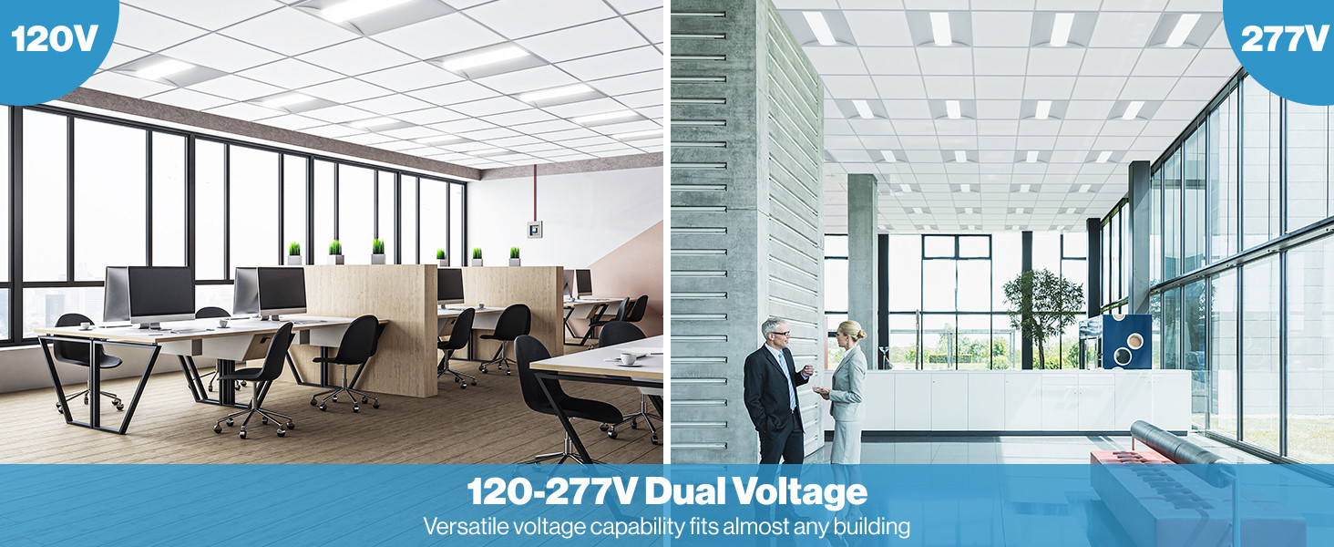 Durable 130lm/W Dimmable Troffer Light , LED Ceiling Troffer Lights
